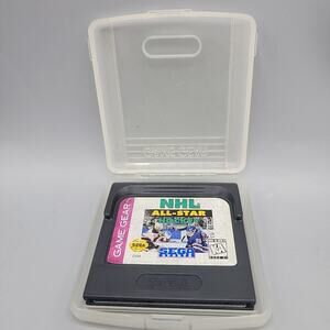 NHL All Star Hockey Sega Game Gear Cartridge & Sega Case